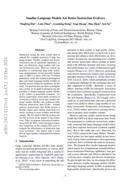 Smaller Language Models Are Better Instruction Evolvers