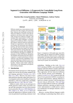 Segment-Level Diffusion: A Framework for Controllable Long-Form
  Generation with Diffusion Language Models