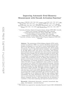 Improving Automatic Fetal Biometry Measurement with Swoosh Activation
  Function
