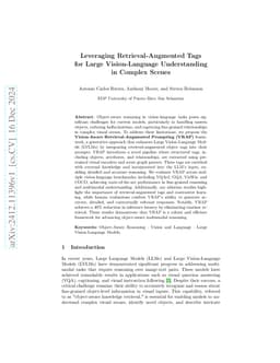 Leveraging Retrieval-Augmented Tags for Large Vision-Language
  Understanding in Complex Scenes