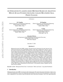 An Enhanced Classification Method Based on Adaptive Multi-Scale Fusion
  for Long-tailed Multispectral Point Clouds