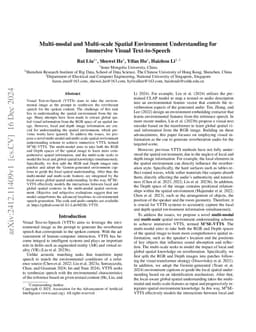 Multi-modal and Multi-scale Spatial Environment Understanding for Immersive Visual Text-to-Speech