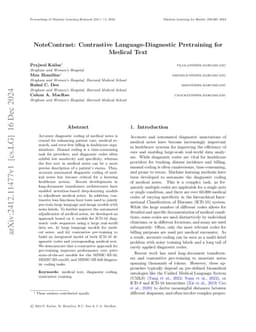 NoteContrast: Contrastive Language-Diagnostic Pretraining for Medical
  Text