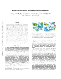 Data-driven Precipitation Nowcasting Using Satellite Imagery