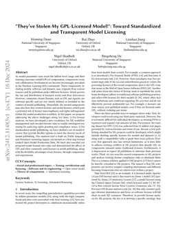 "They've Stolen My GPL-Licensed Model!": Toward Standardized and
  Transparent Model Licensing