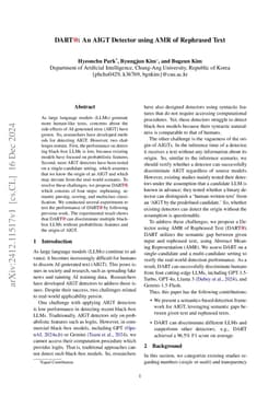 DART: An AIGT Detector using AMR of Rephrased Text
