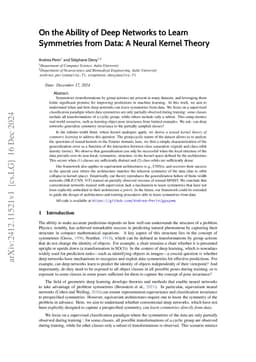 On the Ability of Deep Networks to Learn Symmetries from Data: A Neural
  Kernel Theory