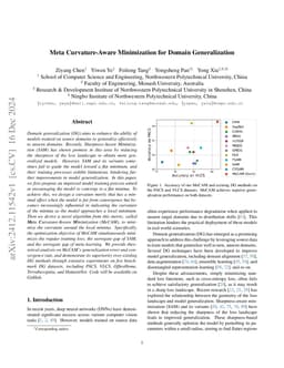 Meta Curvature-Aware Minimization for Domain Generalization