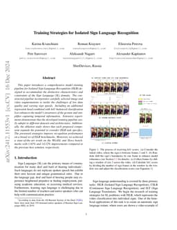 Training Strategies for Isolated Sign Language Recognition