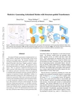 MeshArt: Generating Articulated Meshes with Structure-guided
  Transformers