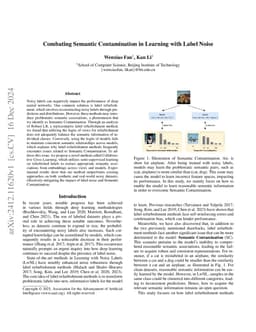 Combating Semantic Contamination in Learning with Label Noise