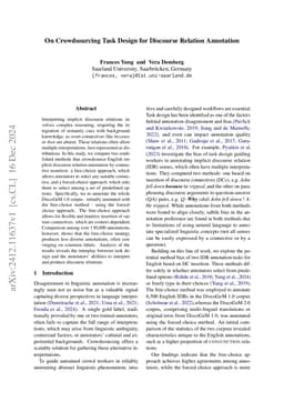 On Crowdsourcing Task Design for Discourse Relation Annotation
