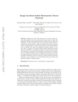Image Gradient-Aided Photometric Stereo Network