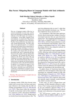 Bias Vector: Mitigating Biases in Language Models with Task Arithmetic
  Approach