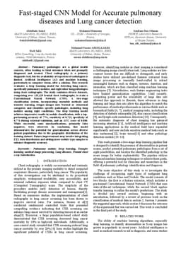 Fast-staged CNN Model for Accurate pulmonary diseases and Lung cancer
  detection