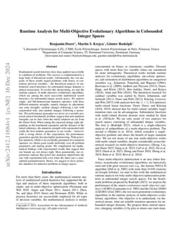 Runtime Analysis for Multi-Objective Evolutionary Algorithms in
  Unbounded Integer Spaces