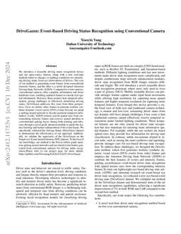 DriveGazen: Event-Based Driving Status Recognition using Conventional
  Camera