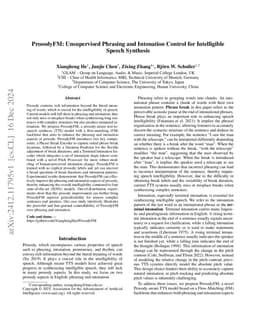ProsodyFM: Unsupervised Phrasing and Intonation Control for Intelligible
  Speech Synthesis