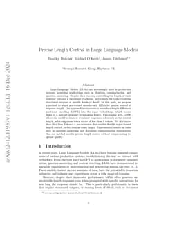 Precise Length Control in Large Language Models