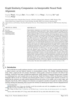 Graph Similarity Computation via Interpretable Neural Node Alignment