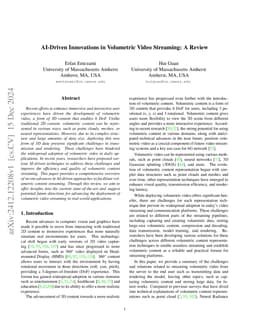 AI-Driven Innovations in Volumetric Video Streaming: A Review