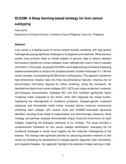 DLSOM: A Deep learning-based strategy for liver cancer subtyping
