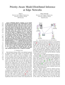 Priority-Aware Model-Distributed Inference at Edge Networks