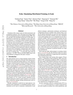 Echo: Simulating Distributed Training At Scale