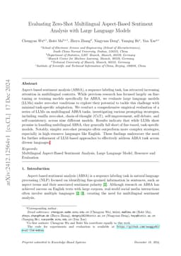Evaluating Zero-Shot Multilingual Aspect-Based Sentiment Analysis with
  Large Language Models