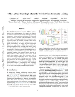 CALA: A Class-Aware Logit Adapter for Few-Shot Class-Incremental
  Learning