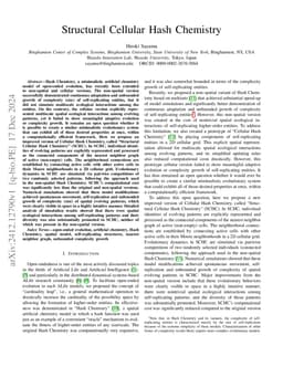 Structural Cellular Hash Chemistry