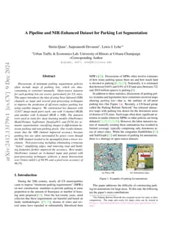 A Pipeline and NIR-Enhanced Dataset for Parking Lot Segmentation