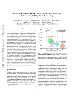GaussTR: Foundation Model-Aligned Gaussian Transformer for Self-Supervised 3D Spatial Understanding