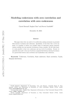 Modeling coskewness with zero correlation and correlation with zero
  coskewness