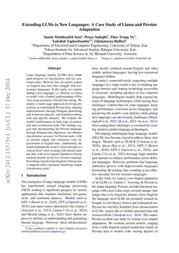 Extending LLMs to New Languages: A Case Study of Llama and Persian Adaptation