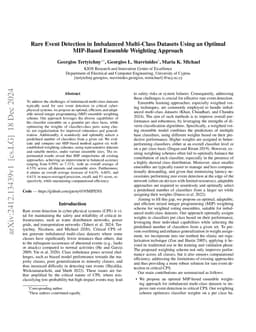 Rare Event Detection in Imbalanced Multi-Class Datasets Using an Optimal MIP-Based Ensemble Weighting Approach