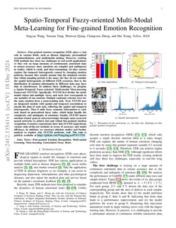 Spatio-Temporal Fuzzy-oriented Multi-Modal Meta-Learning for Fine-grained Emotion Recognition