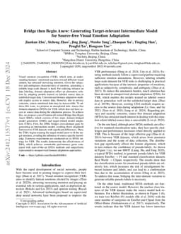 Bridge then Begin Anew: Generating Target-relevant Intermediate Model
  for Source-free Visual Emotion Adaptation