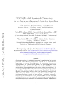 PASCO (PArallel Structured COarsening): an overlay to speed up graph clustering algorithms