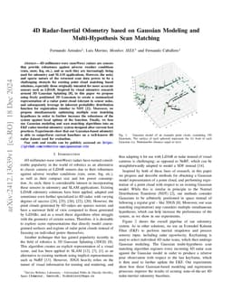 4D Radar-Inertial Odometry based on Gaussian Modeling and
  Multi-Hypothesis Scan Matching