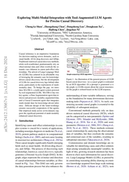 Exploring Multi-Modal Integration with Tool-Augmented LLM Agents for
  Precise Causal Discovery