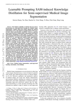 Learnable Prompting SAM-induced Knowledge Distillation for
  Semi-supervised Medical Image Segmentation