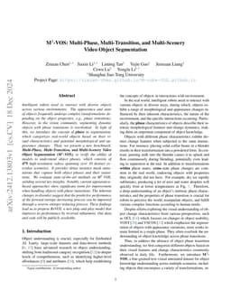 M$^3$-VOS: Multi-Phase, Multi-Transition, and Multi-Scenery Video Object
  Segmentation