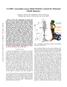 UA-MPC: Uncertainty-Aware Model Predictive Control for Motorized LiDAR
  Odometry