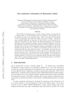 On consistent estimation of dimension values