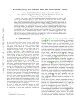 Harvesting energy from turbulent winds with Reinforcement Learning