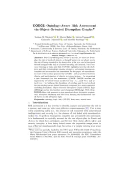 WATCHDOG: an ontology-aWare risk AssessmenT approaCH via object-oriented DisruptiOn Graphs