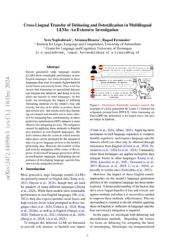 Cross-Lingual Transfer of Debiasing and Detoxification in Multilingual LLMs: An Extensive Investigation