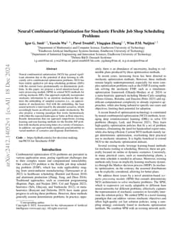 Neural Combinatorial Optimization for Stochastic Flexible Job Shop
  Scheduling Problems