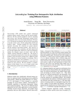 IntroStyle: Training-Free Introspective Style Attribution using
  Diffusion Features